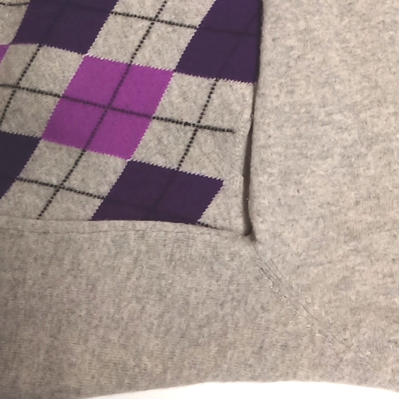APT 9 Cashmere Argyle V neck Sweater - Picture 6 of 7